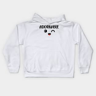 Cute Adorkable Wink Kids Hoodie